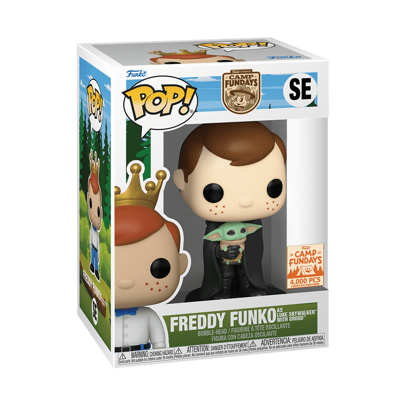 Pop! Freddy Funko as Luke Skywalker with Grogu, , hi-res view 2